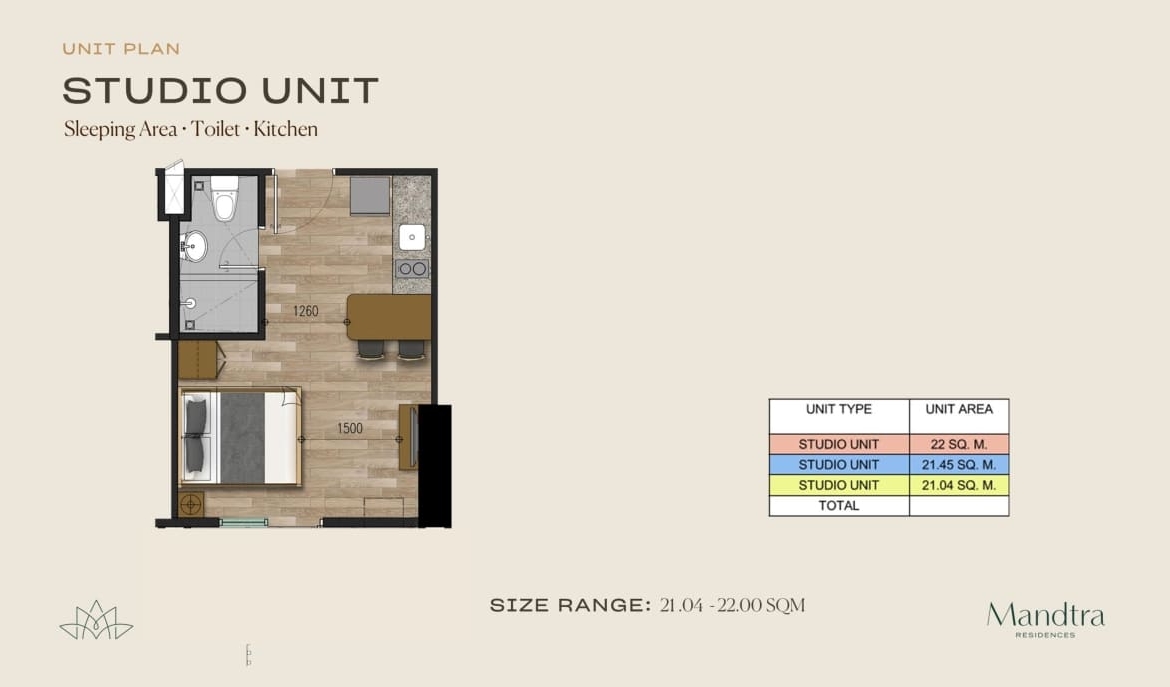 Mandtra Residences - Studio Unit